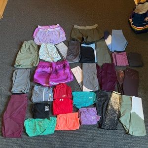 Bundle of athletic clothes